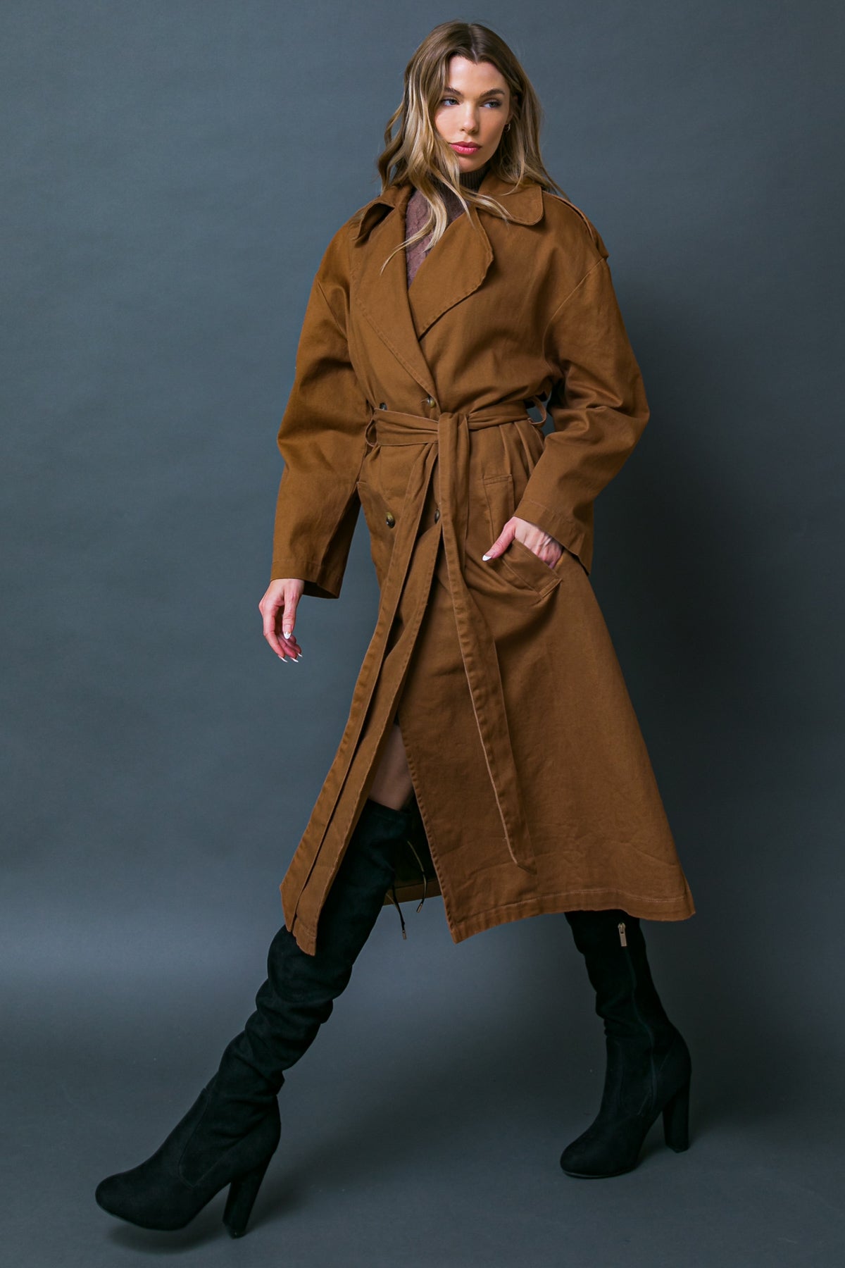 KEEPER OF MY HEART TWILL TRENCH COAT - MaraFormigone
