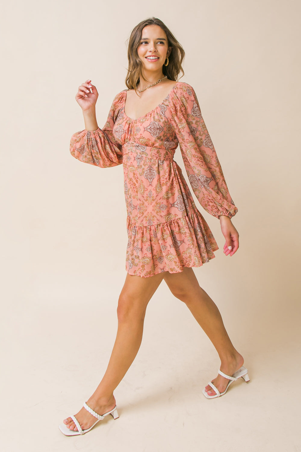 LAYER OF LOVE WOVEN MINI DRESS - MaraFormigone