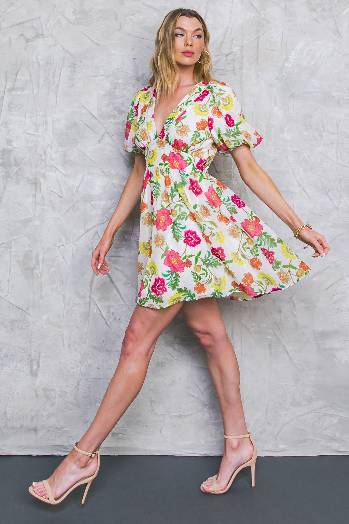FREE ME TODAY FLORAL WOVEN MINI DRESS - MaraFormigone
