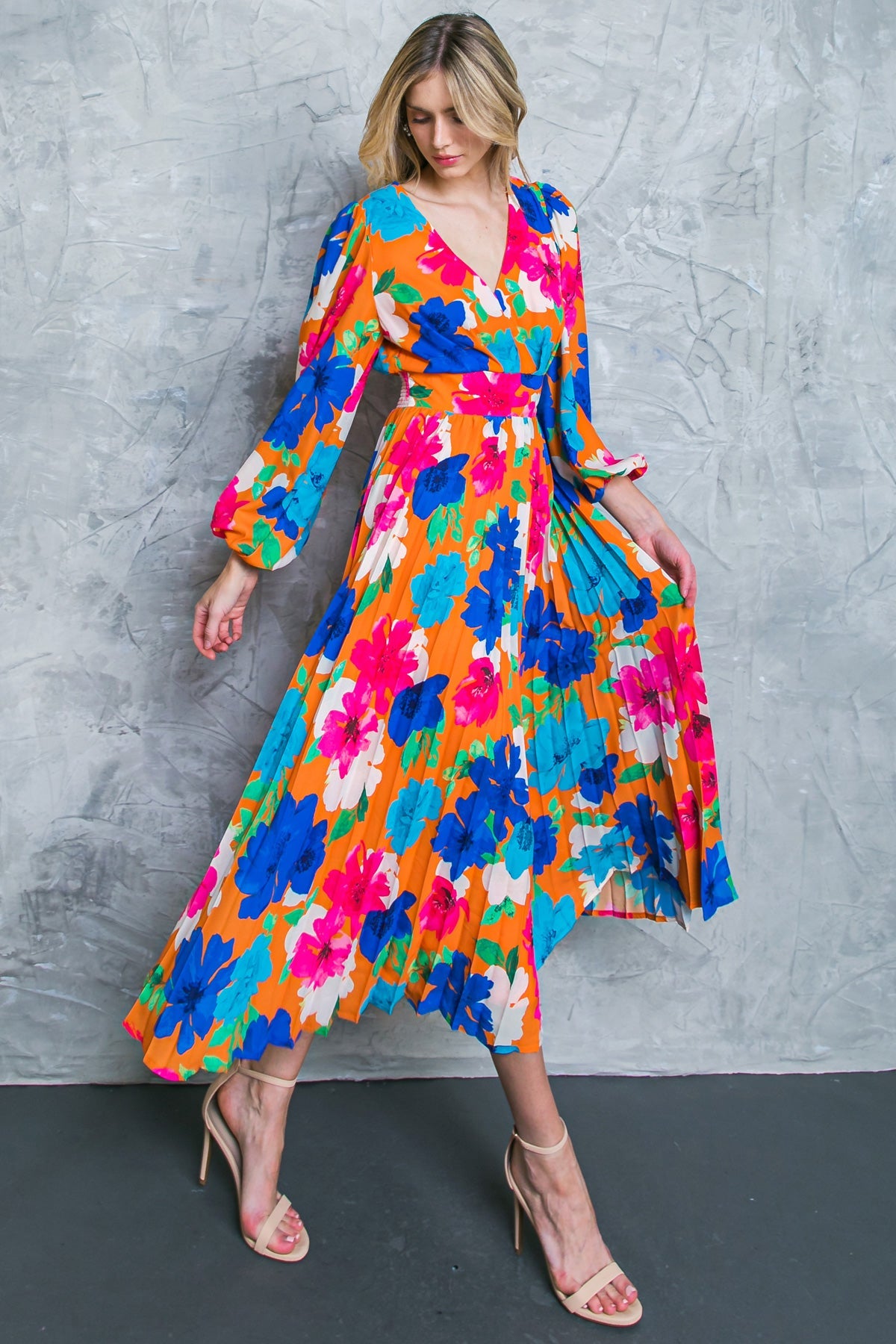 FIND YOUR FLOWERS WOVEN MIDI DRESS - MaraFormigone