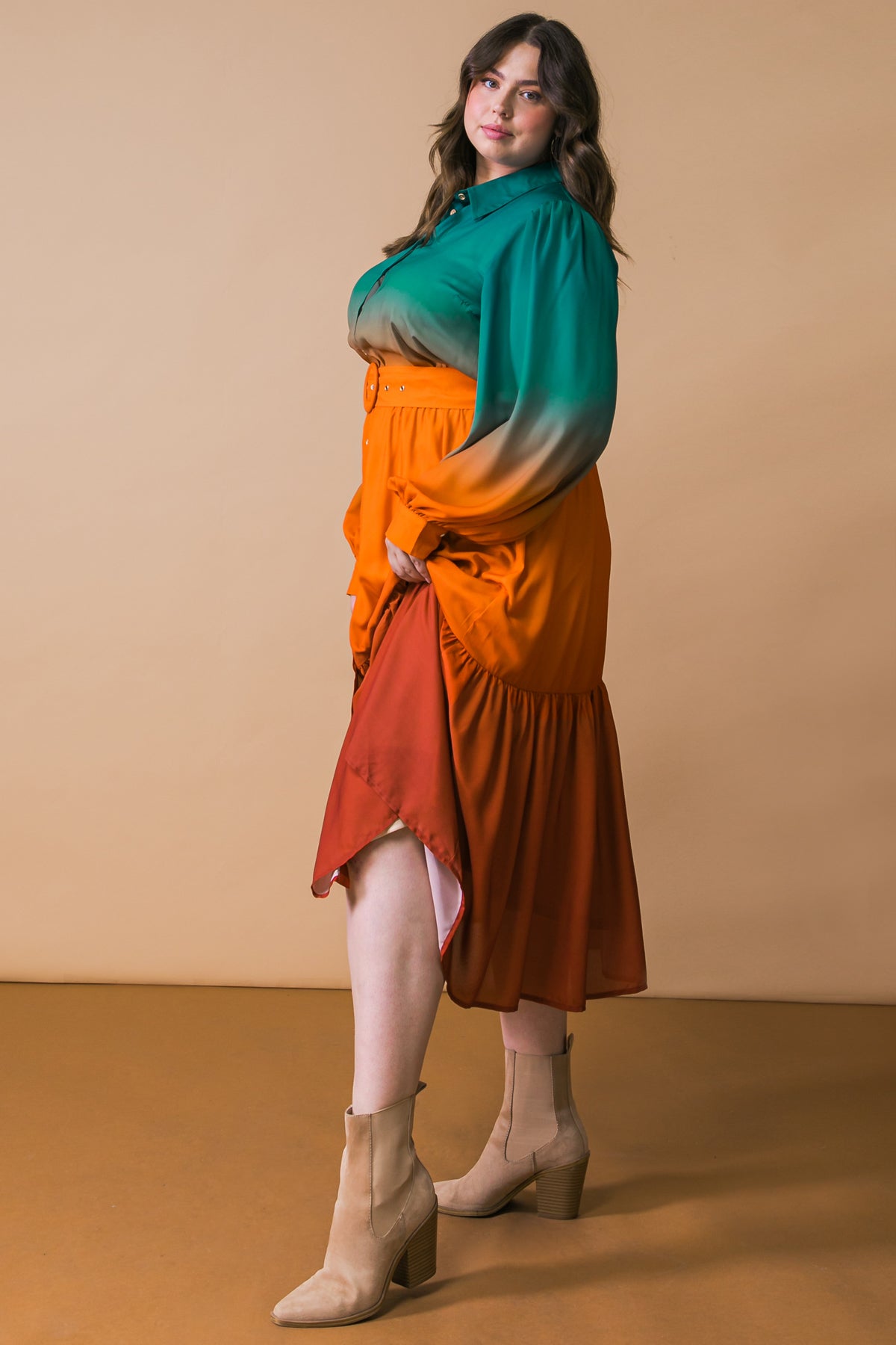 VESTIDO MIDI TEJIDO IMPRESIONANTE