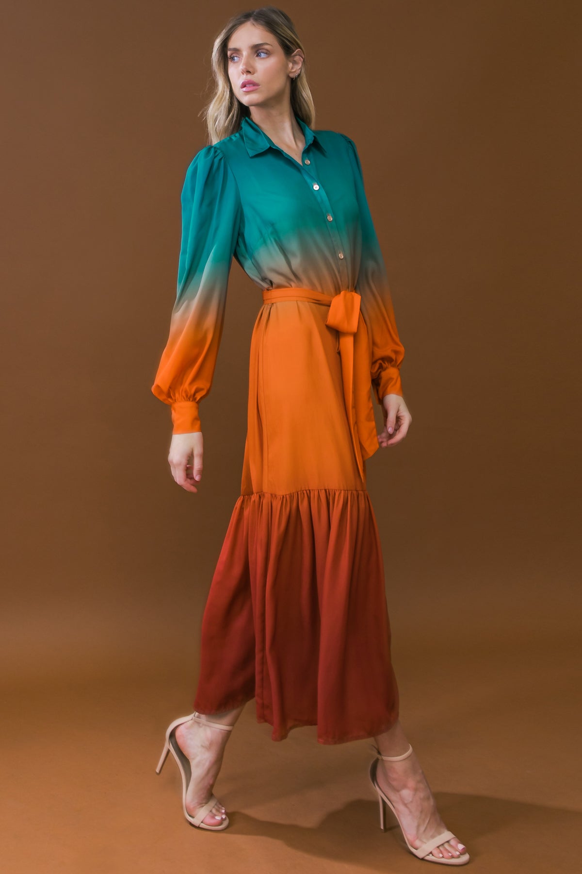 VESTIDO MIDI TEJIDO IMPRESIONANTE