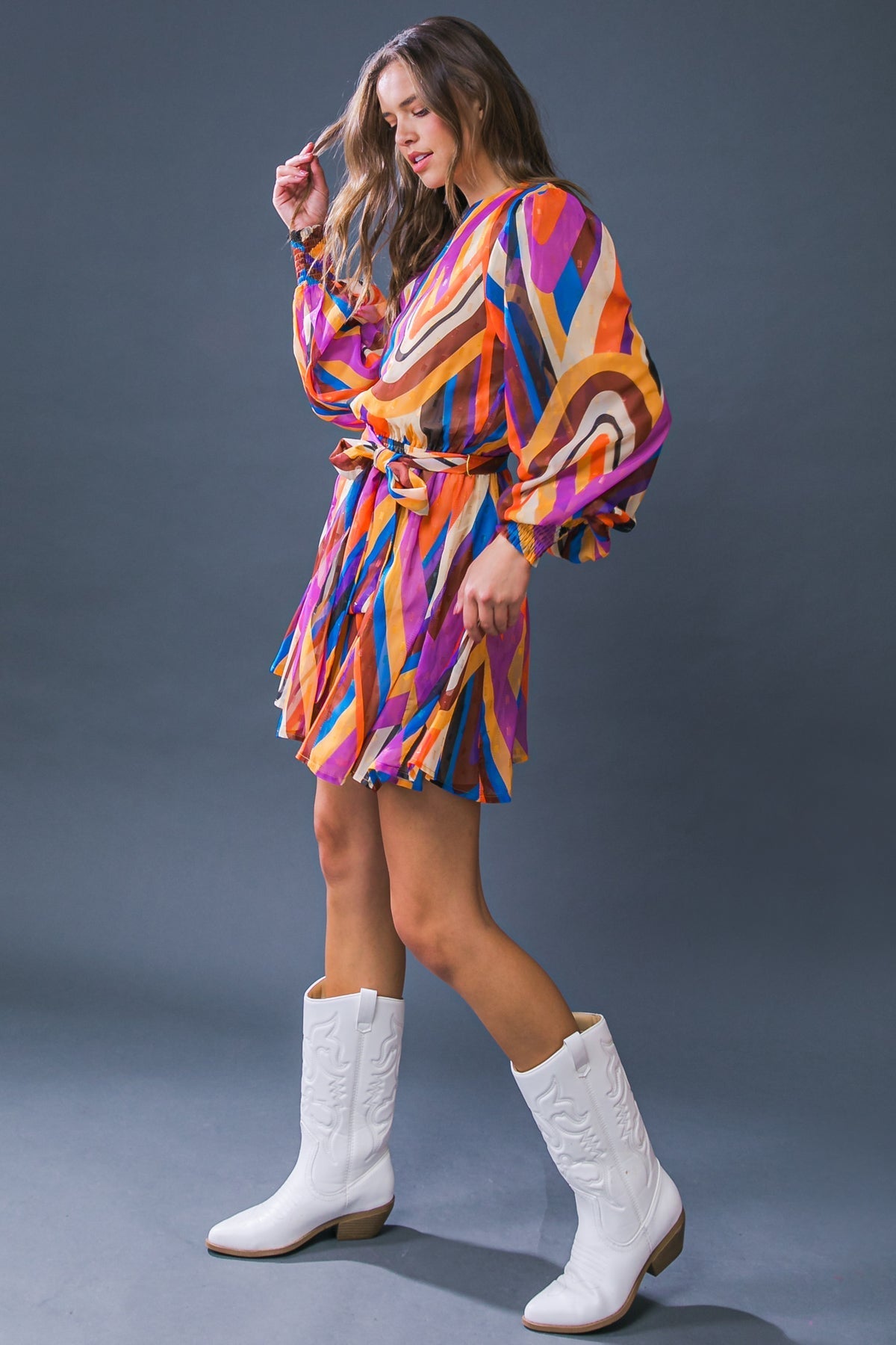 VESTIDO MINI DE TECIDO PALOMA PARA FESTA