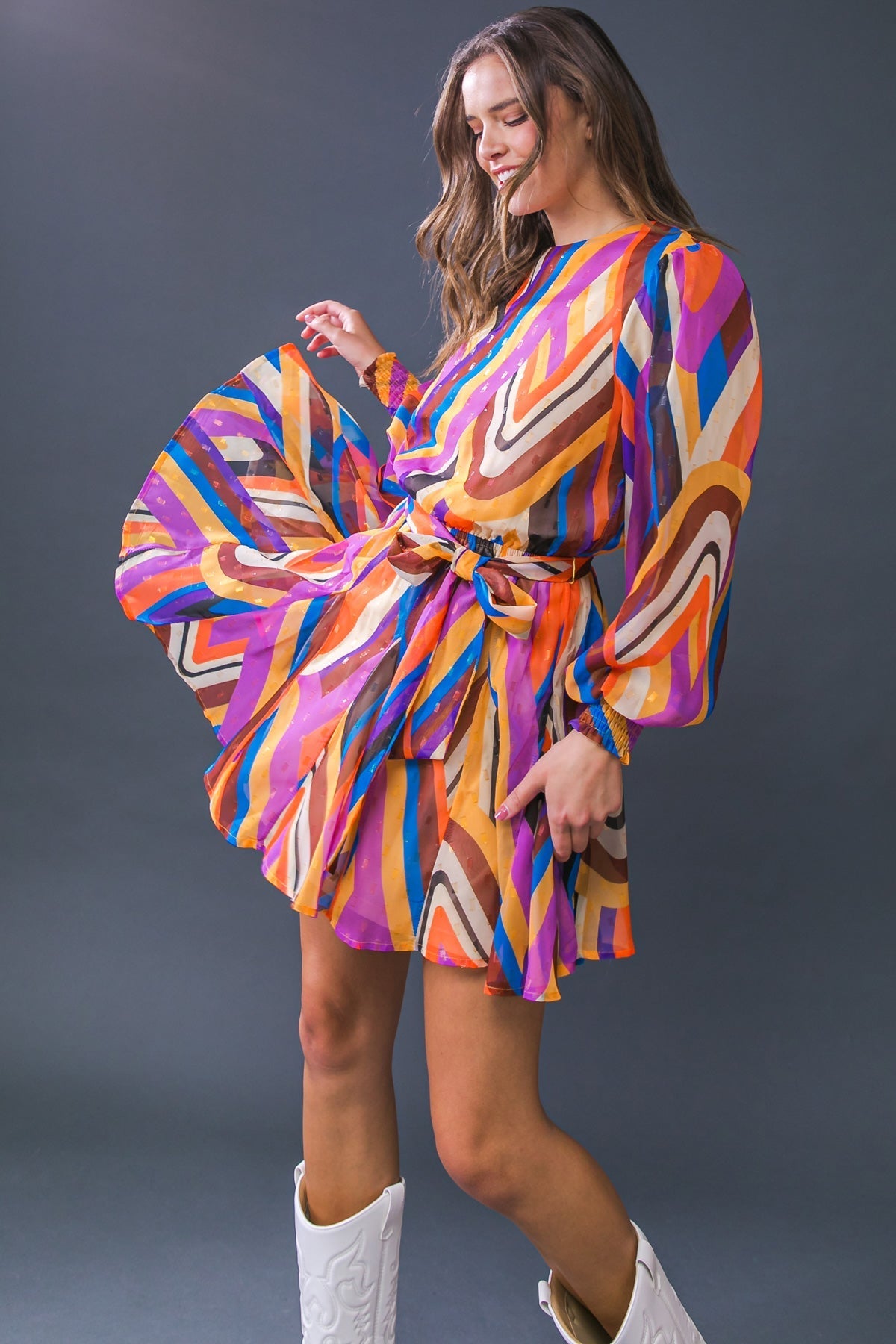 VESTIDO MINI DE TECIDO PALOMA PARA FESTA