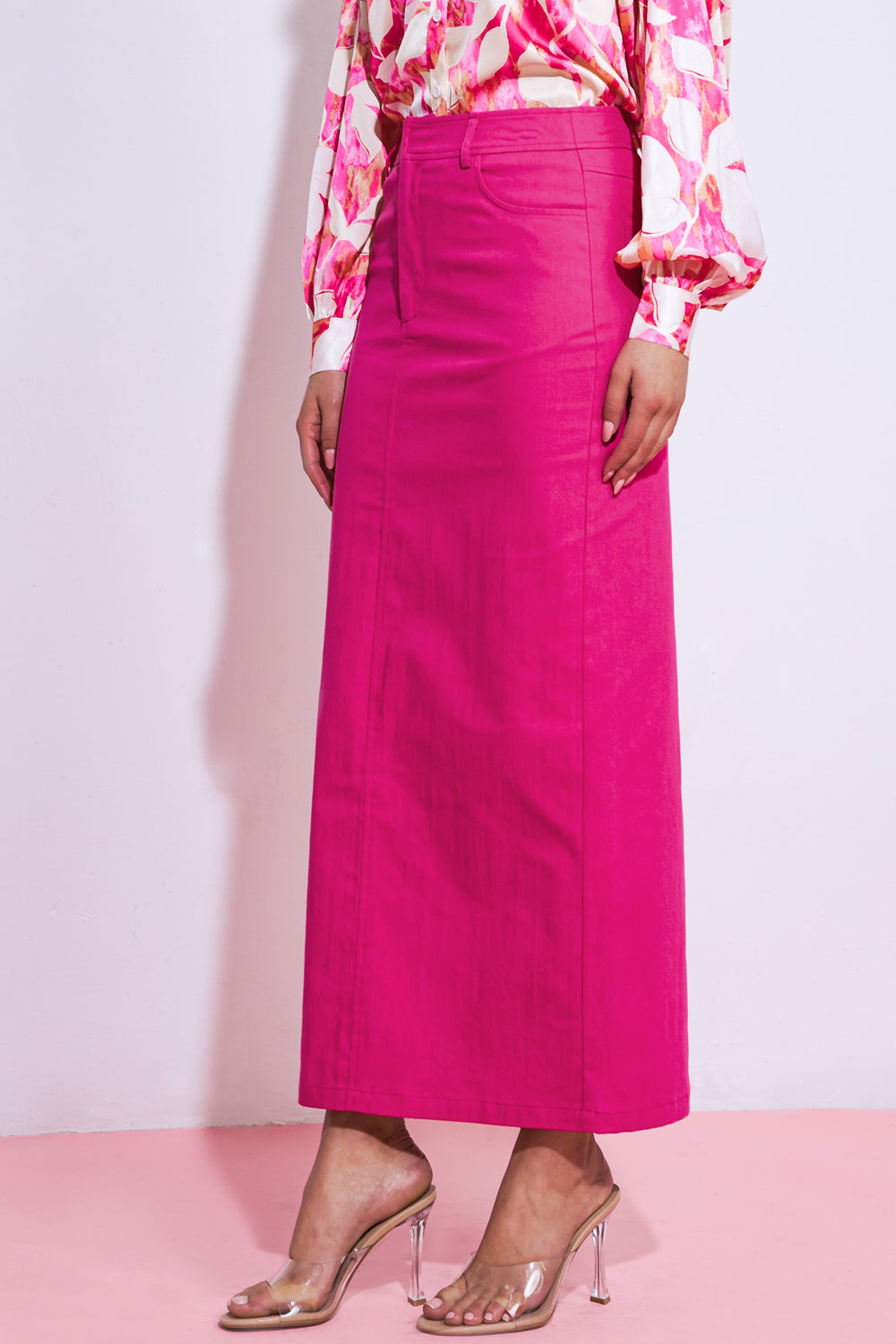 Saia midi de tecido plano "Meu Amor, Meu, Tudo Meu"