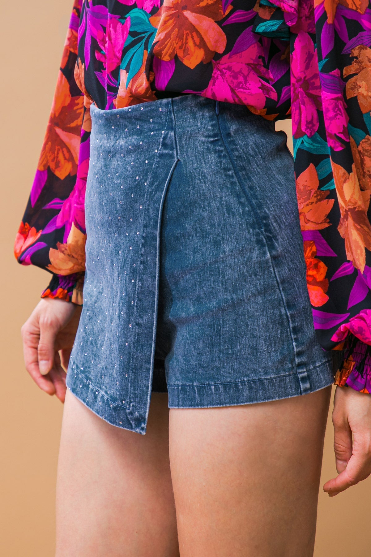 POSH POSITION DENIM SKORT - MaraFormigone