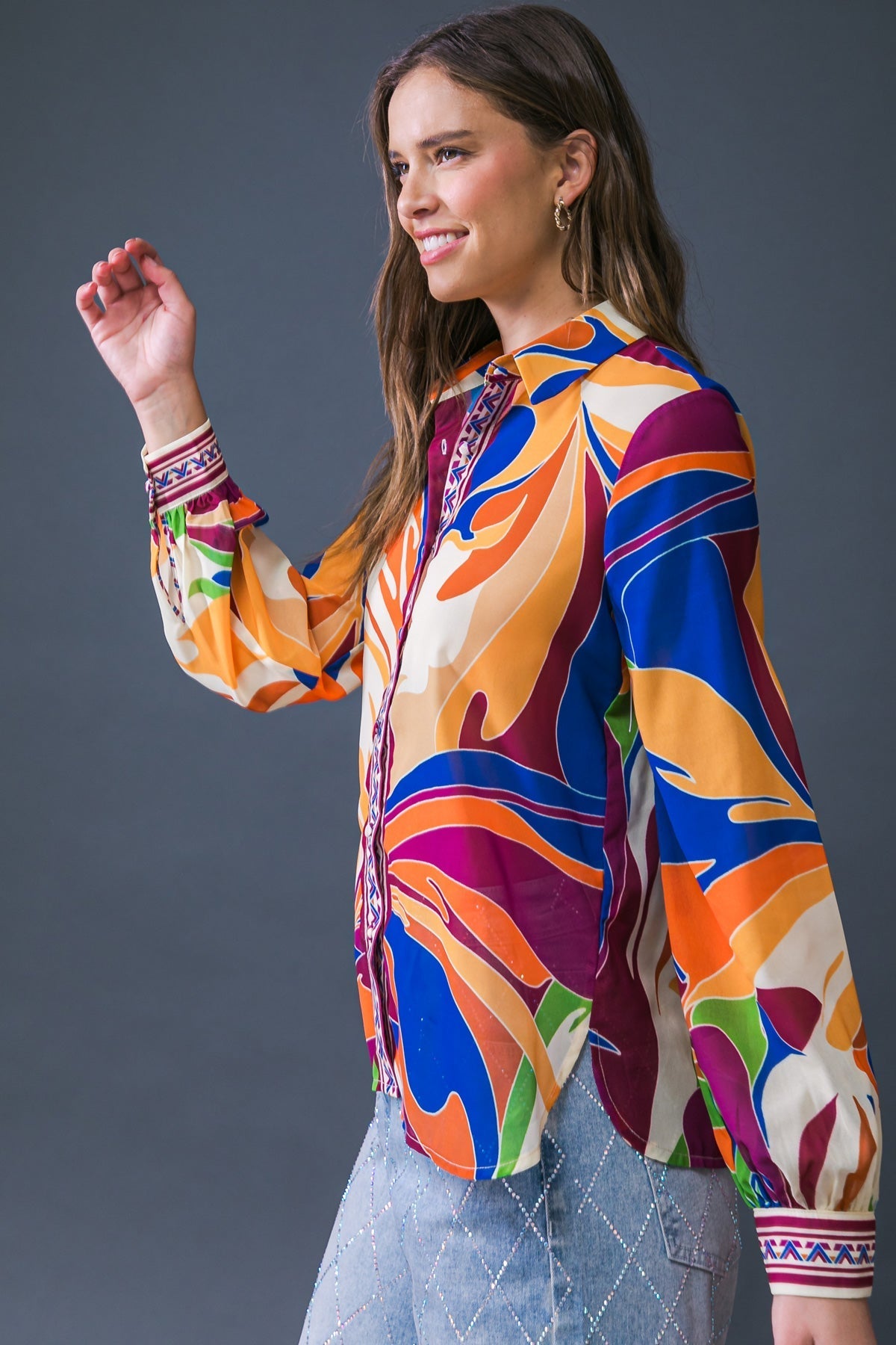 HUMMING BIRD WISHES WOVEN TOP