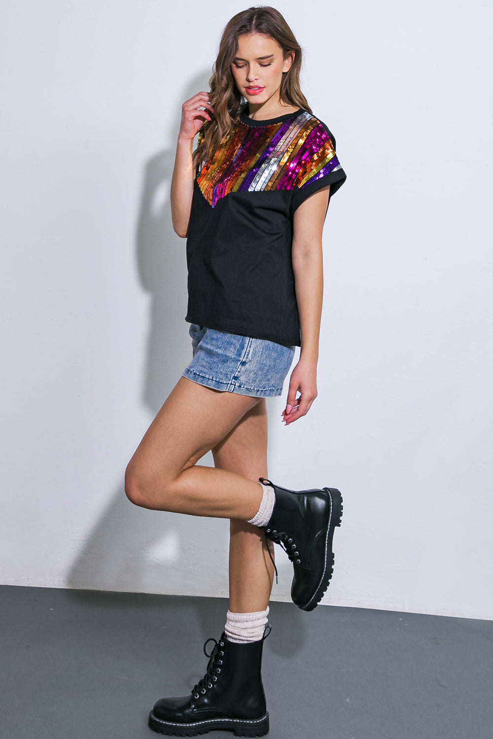 BLUSA DE TRICÔ PRETA "COMO EU ME SINTO"