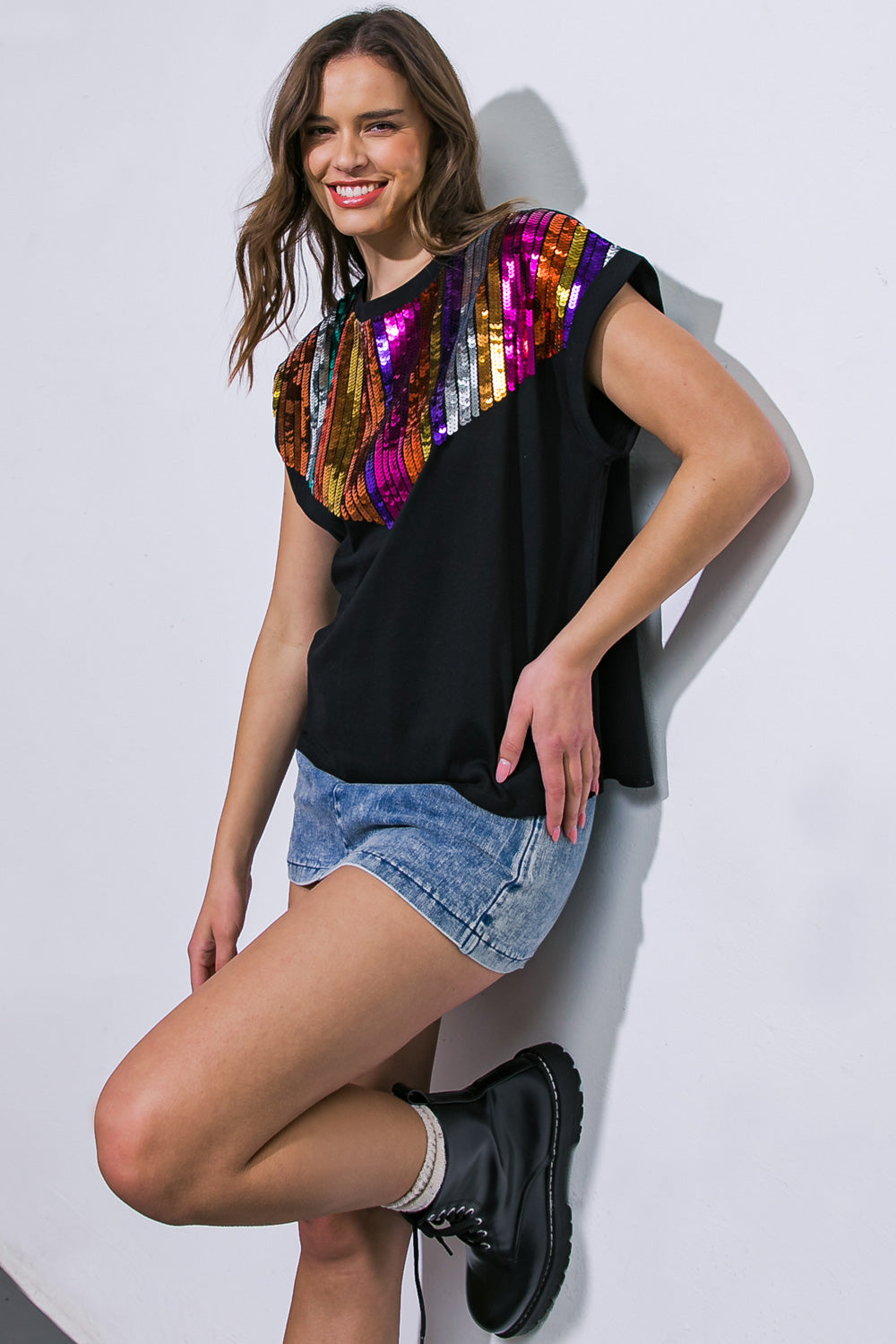 BLUSA DE TRICÔ PRETA "COMO EU ME SINTO"