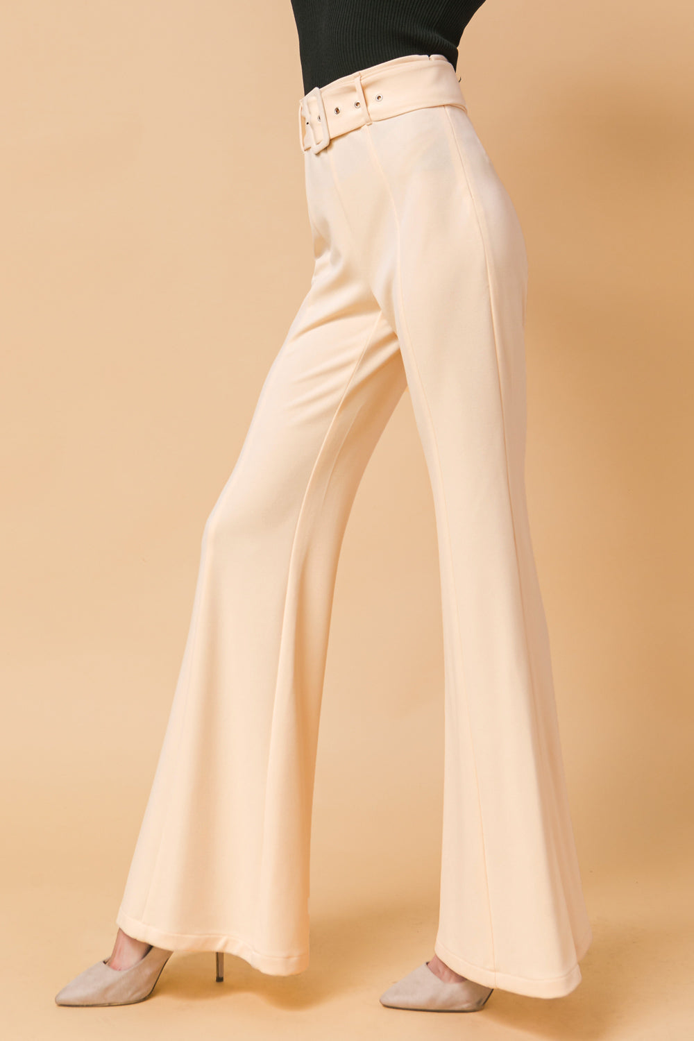 COUNTDOWN THE HOURS WOVEN FLARED PANTS - MaraFormigone