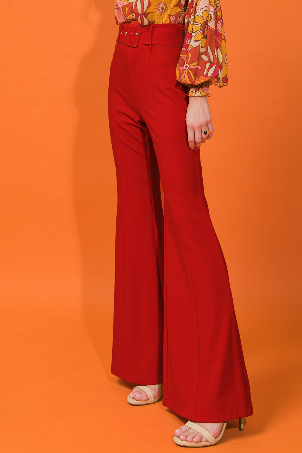 COUNTDOWN THE HOURS WOVEN FLARED PANTS - MaraFormigone