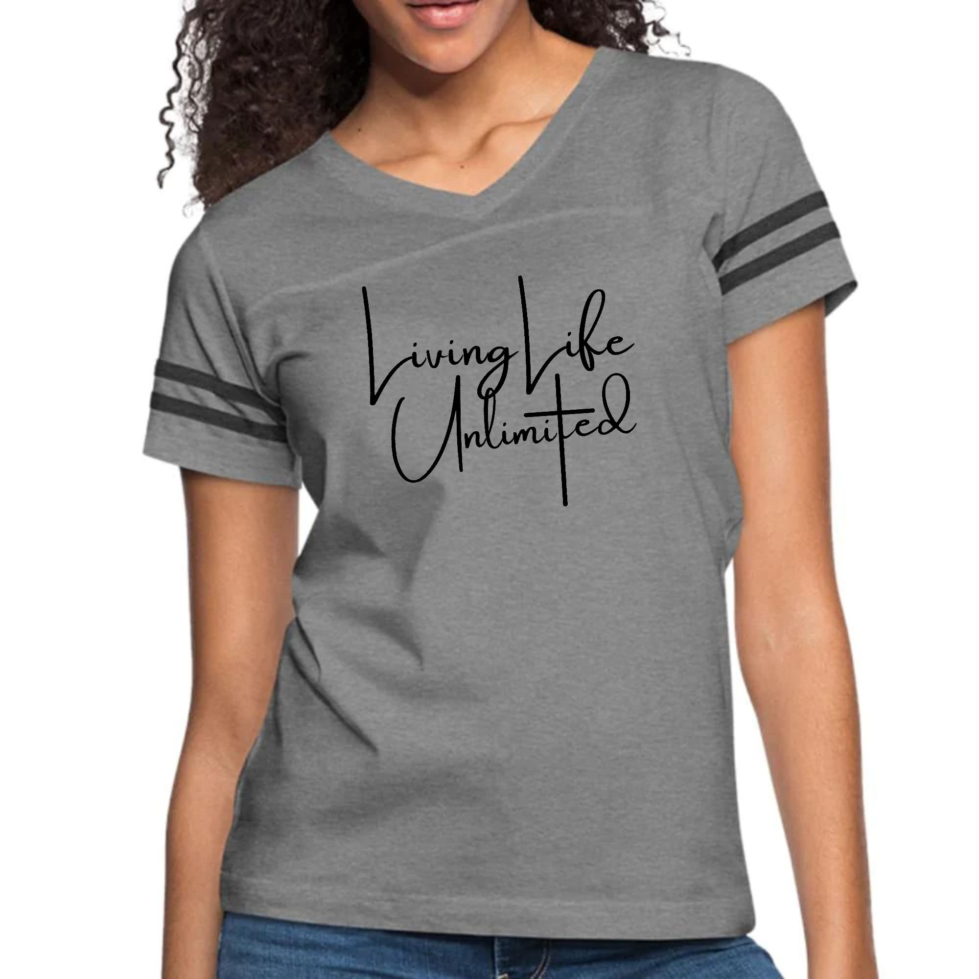 Womens Vintage Sport Graphic T-shirt - Living Life Unlimited-3
